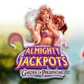 Almighty Jackpots: Garden of Persephone slot logo by Novomatic at Wonaco Casino