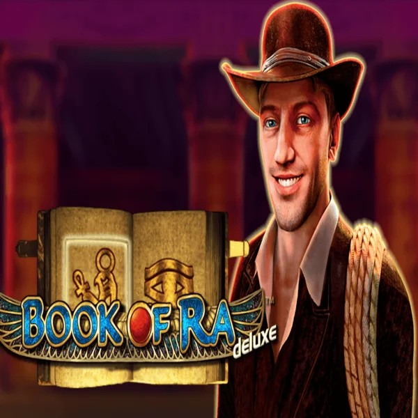 Book of Ra Deluxe logo – Slots by Novomatic at Wonaco Casino