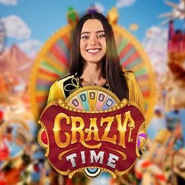 Live Casino logo of Crazy Time from Evolution at Wonaco Casino