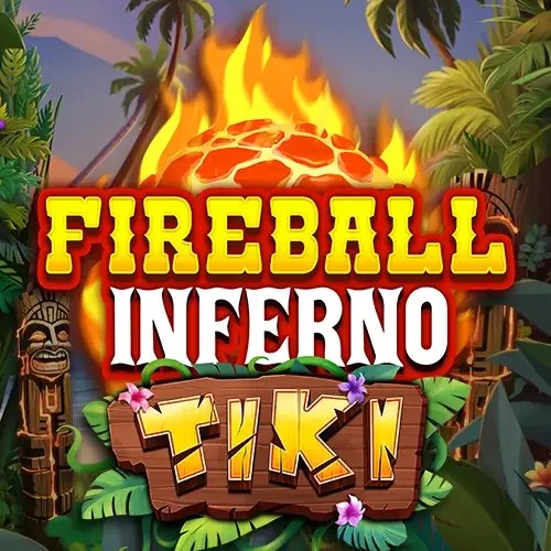 Fireball Inferno Tiki slot logo by NetEnt at Wonaco Casino