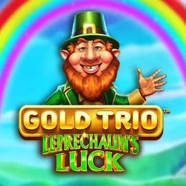 Gold Trio Leprechaun's Luck online game logo by Playtech on casinowonacoo.com