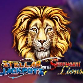 Stellar Jackpots with Serengeti Lions slot visual from Lightning Box Game available on casinowonacoo.com