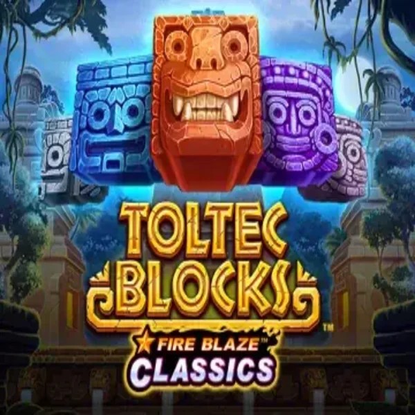 Fire Blaze: Toltec Blocks logo by Rarestone Gaming Wonaco Casino